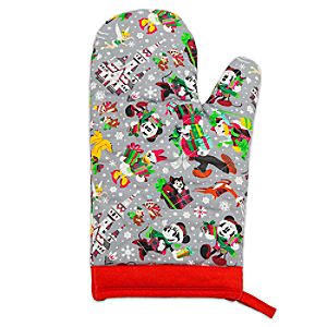 Santa Mickey Mouse and Friends Holiday Oven Mitt