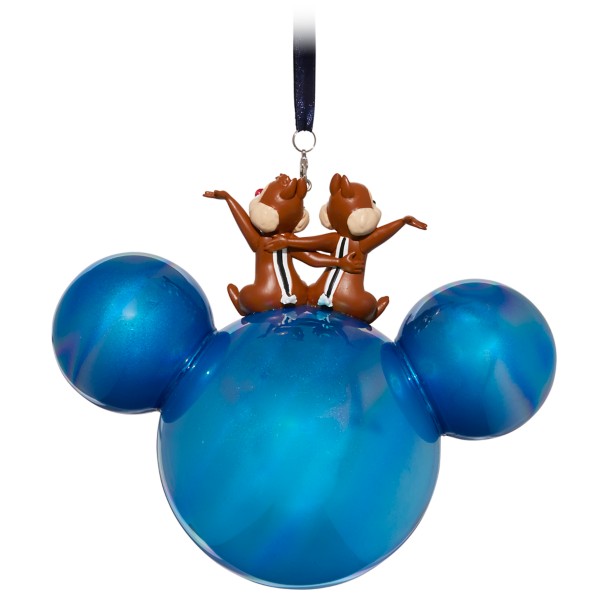 Mickey Mouse Icon Ball Ornament with Chip 'n Dale Figures – Disneyland 2019