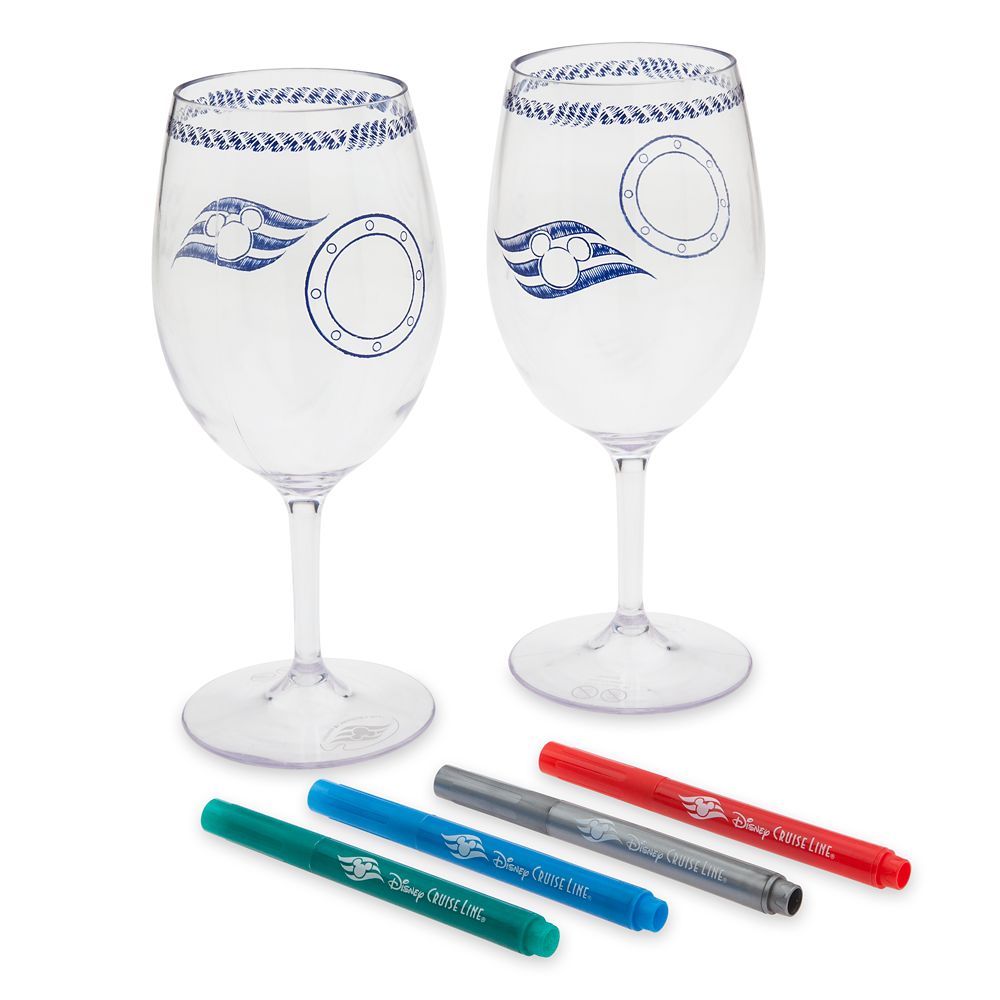 Disney Cruise Line Stemware and Marker Set