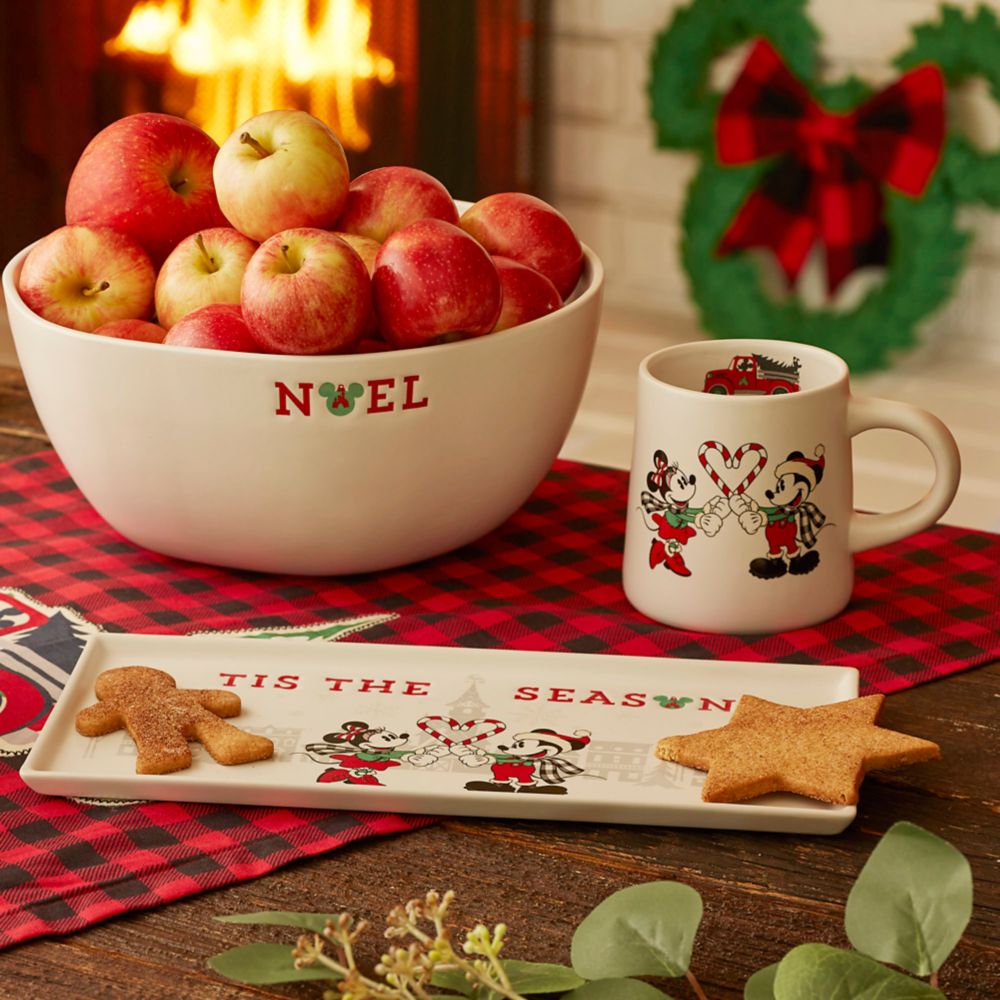 Mickey and Minnie Mouse Rectangular Holiday Platter