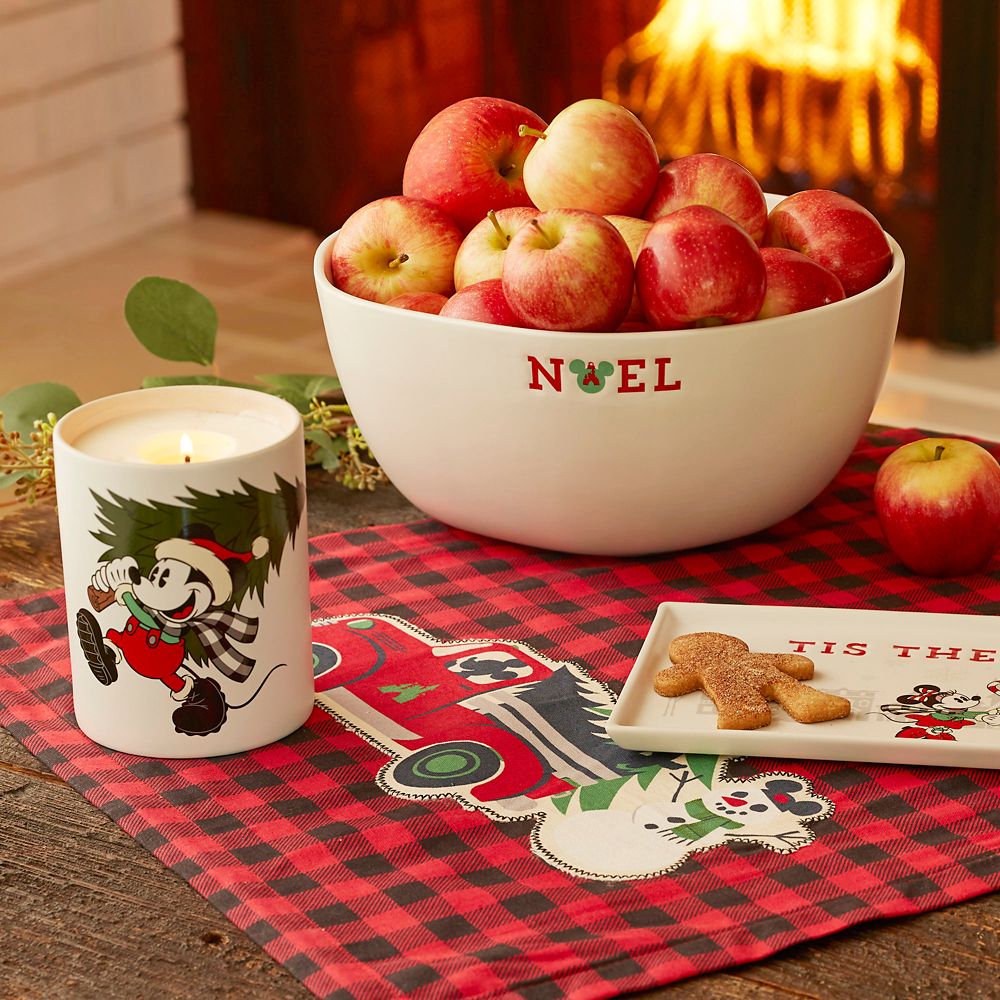 Mickey and Minnie Mouse Holiday Serving Bowl