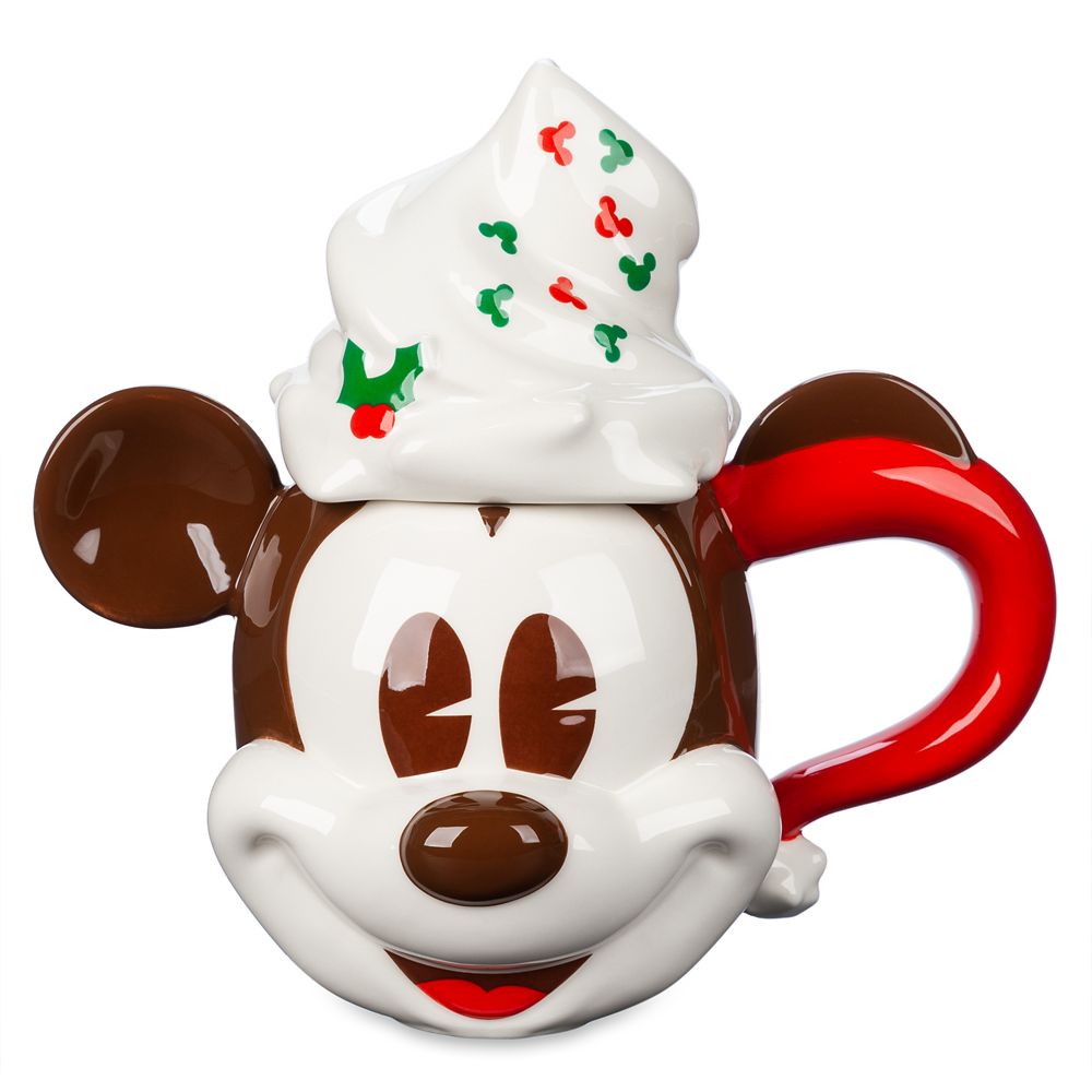 Mickey Mouse Whipped Cream Holiday Mug and Lid