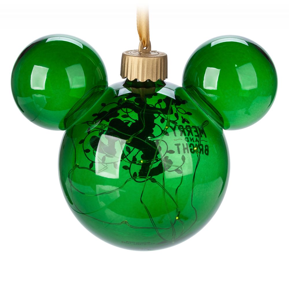 Goofy Light-Up Mickey Mouse Icon Glass Ornament