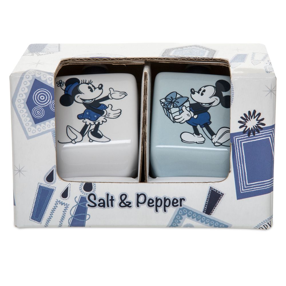 Mickey and Minnie Mouse Chanukah Dreidel Salt and Pepper Set