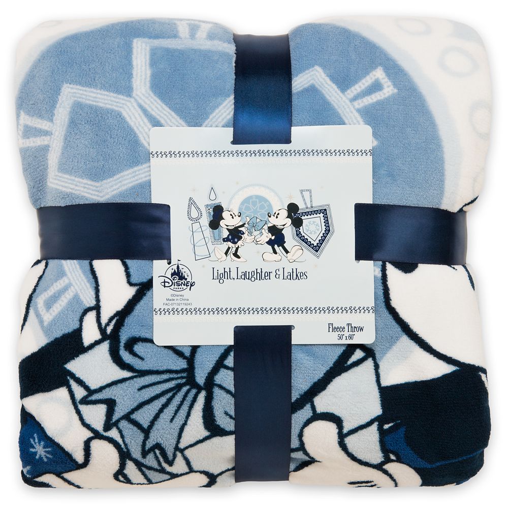 Mickey and Minnie Mouse Chanukah Fleece Throw