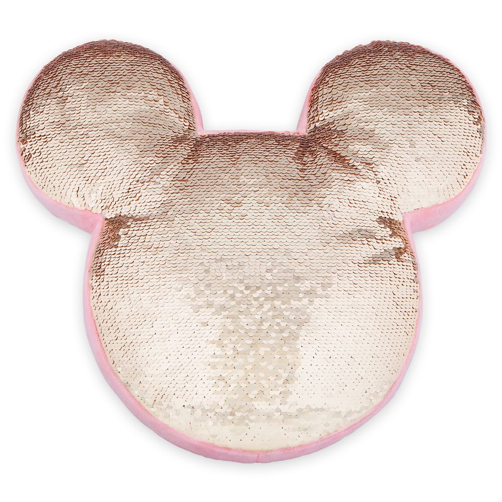 Mickey Mouse Icon Reversible Sequin Plush Pillow – Briar Rose Gold