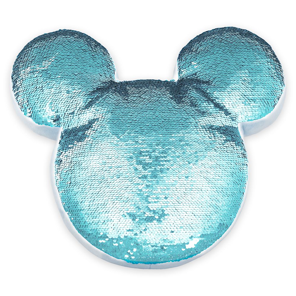 Mickey Mouse Icon Reversible Sequin Plush Pillow – Arendelle Aqua