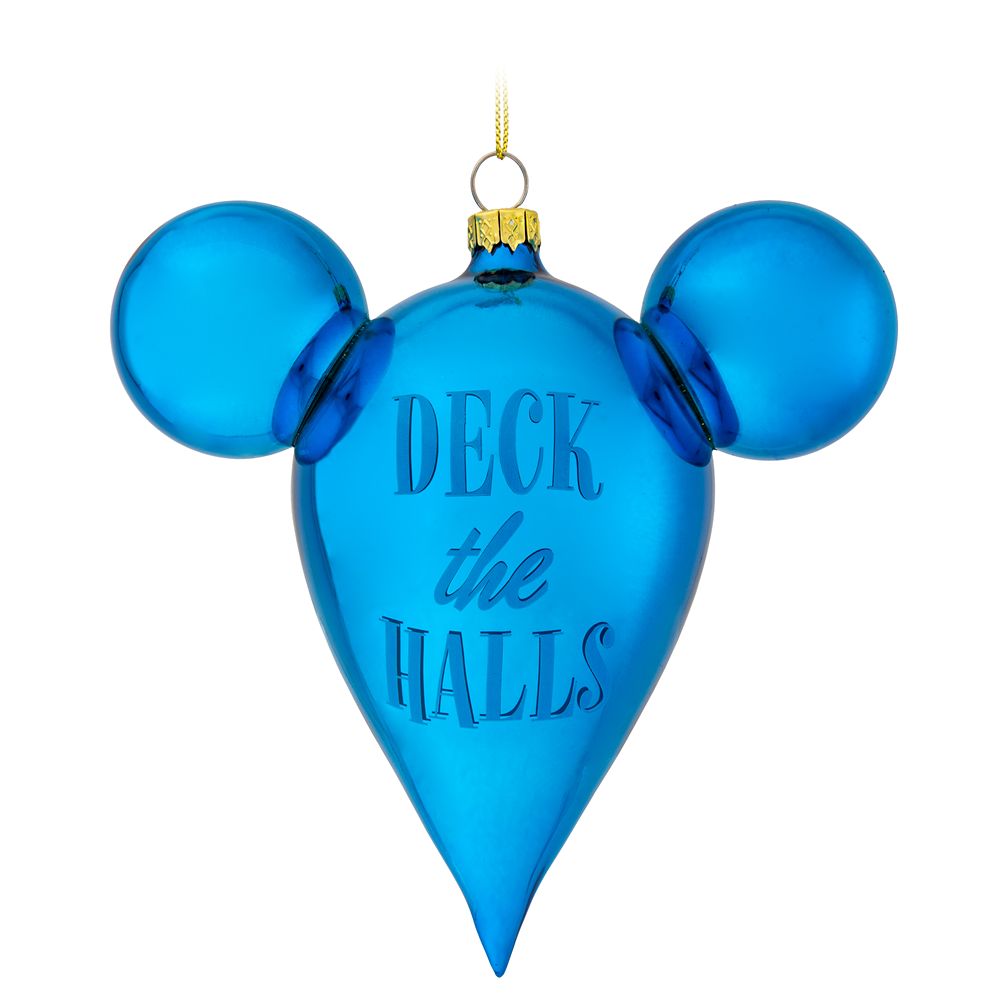 Mickey Mouse Icon Glass Drop Ornament