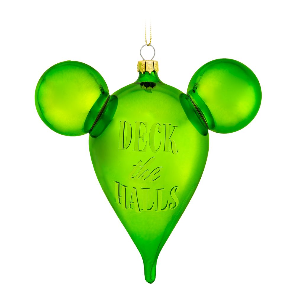 Mickey Mouse Icon Glass Drop Ornament