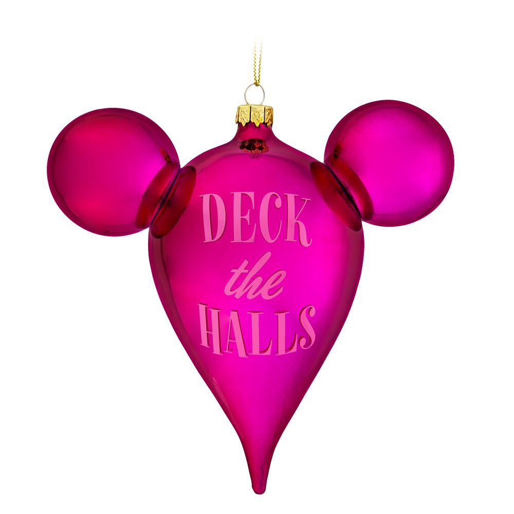 Mickey Mouse Icon Glass Drop Ornament