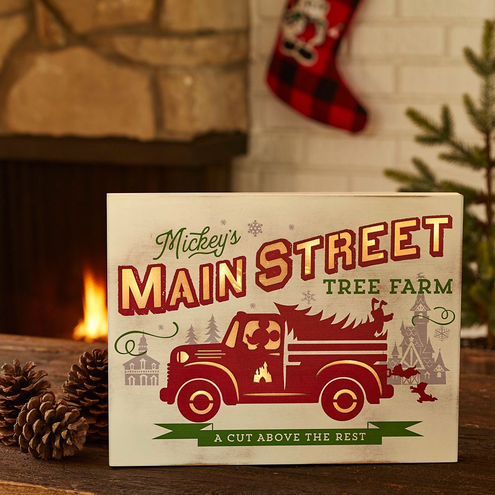 Mickey Mouse Main Street Tree Farm Holiday Light-Up Sign