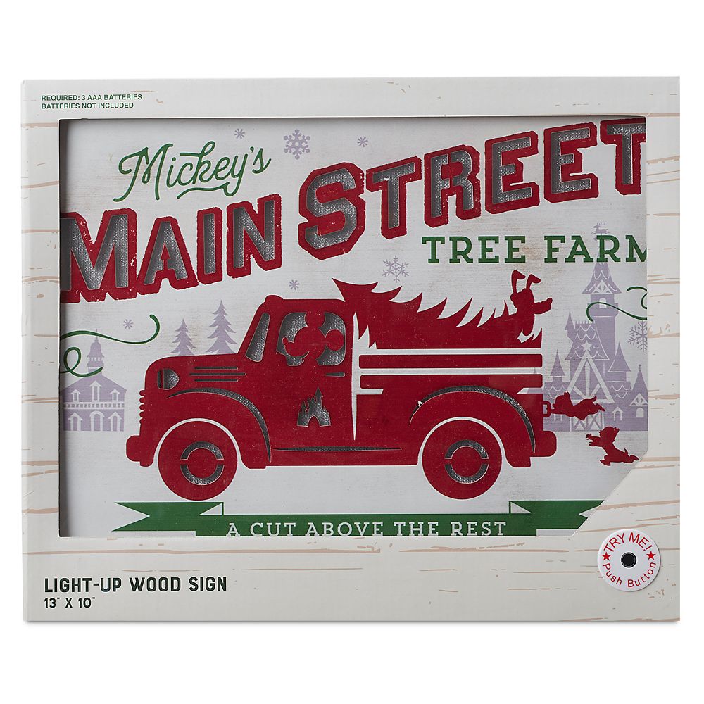 Mickey Mouse Main Street Tree Farm Holiday Light-Up Sign