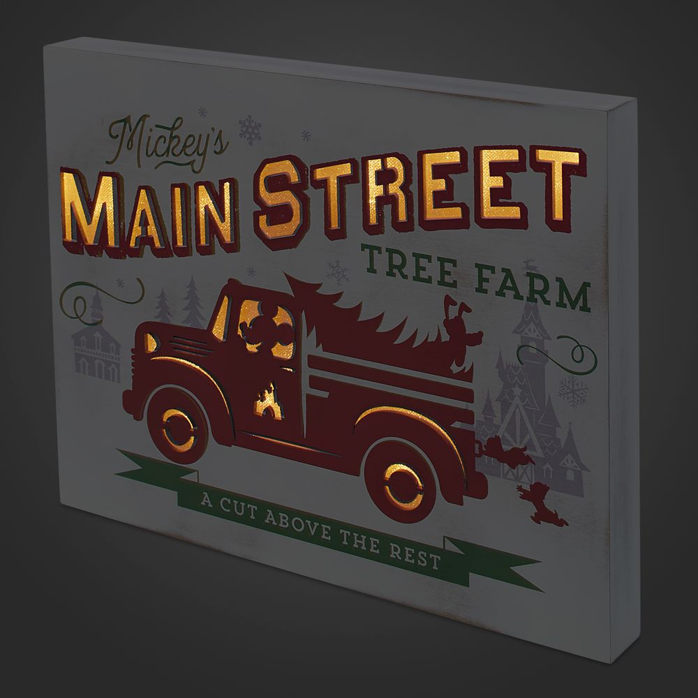 Mickey Mouse Main Street Tree Farm Holiday Light-Up Sign