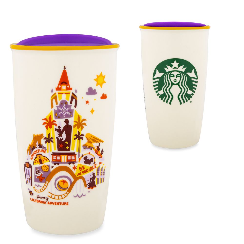 Disney California Adventure Collage Starbucks Ceramic Travel Tumbler