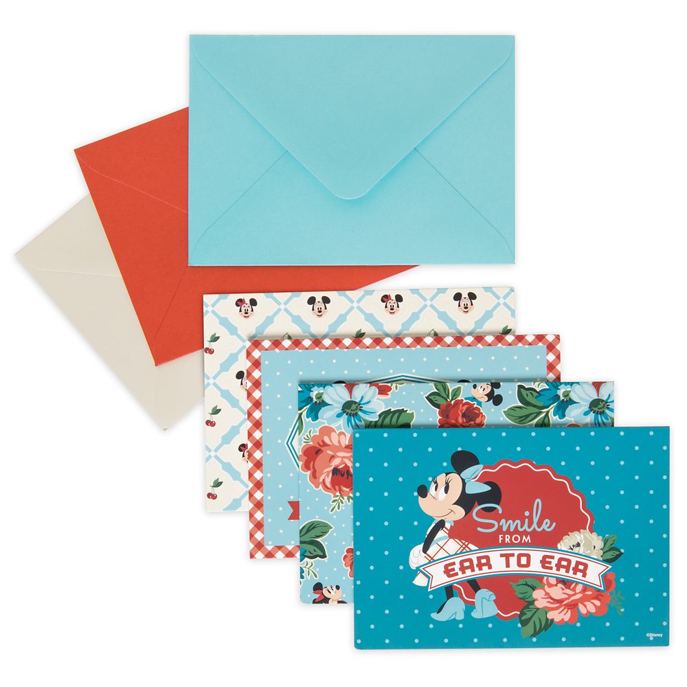 Mickey and Minnie Mouse Retro Notecard Set