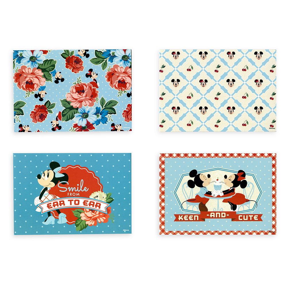 Mickey and Minnie Mouse Retro Notecard Set