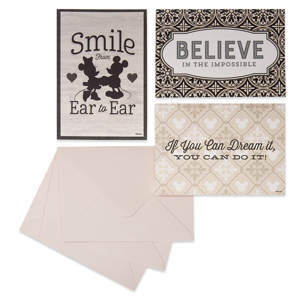Mickey And Minnie Mouse Notecard Set Disney Homestead Collection
