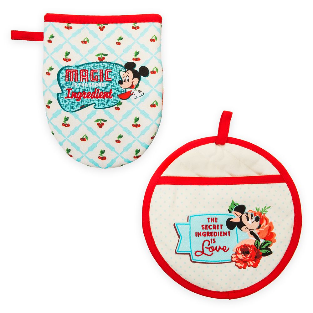 Mickey and Minnie Mouse Retro Oven Mitt Set