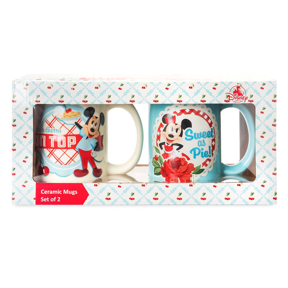 Mickey and Minnie Mouse Retro Mug Set