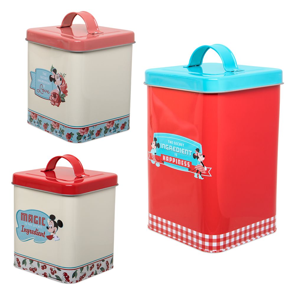 Mickey and Minnie Mouse Retro Kitchen Canister Set
