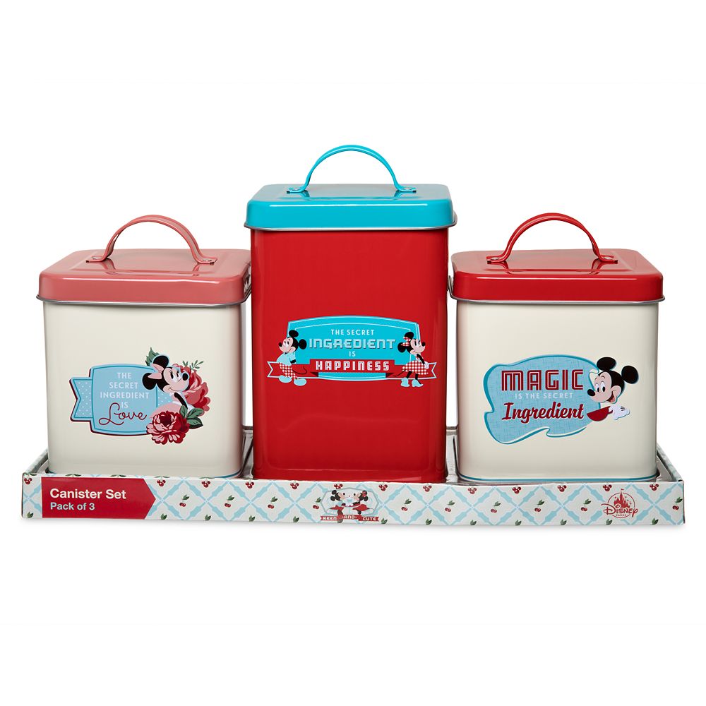 Mickey and Minnie Mouse Retro Kitchen Canister Set