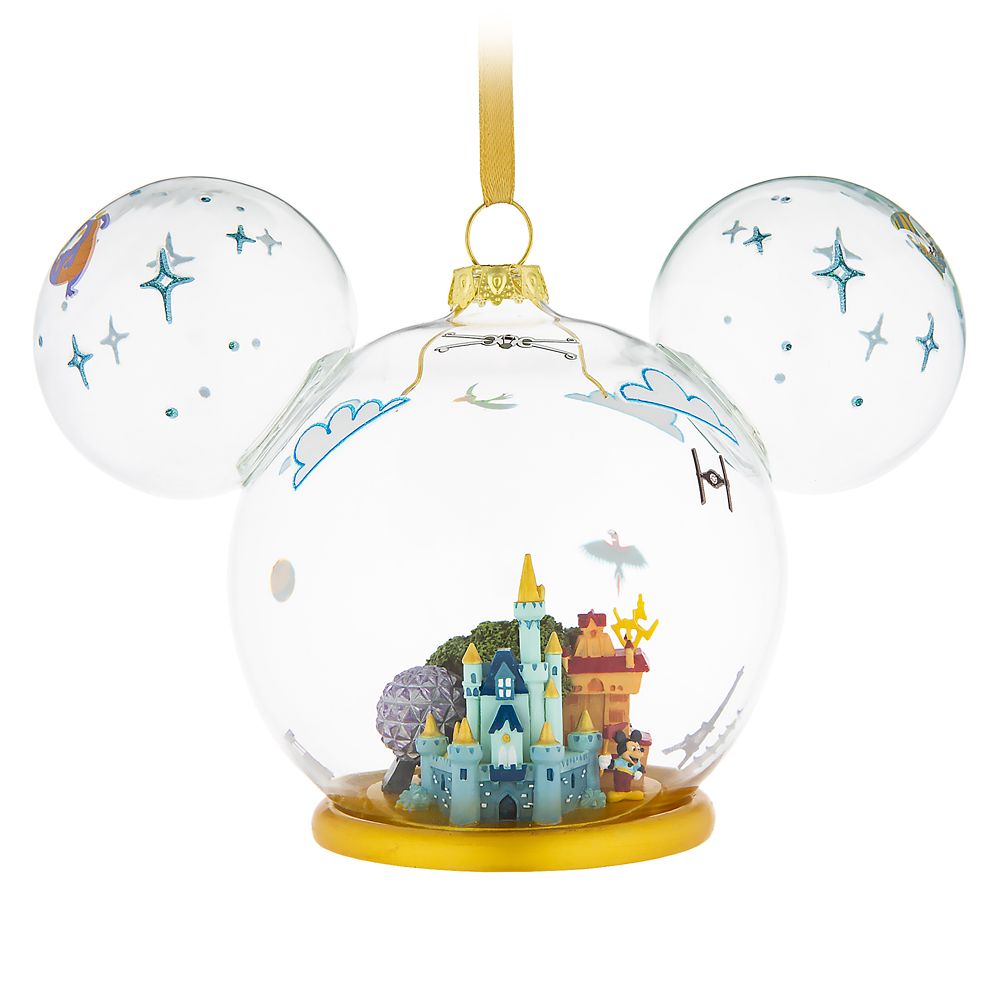 Mickey Mouse Icon Walt Disney World Glass Ornament