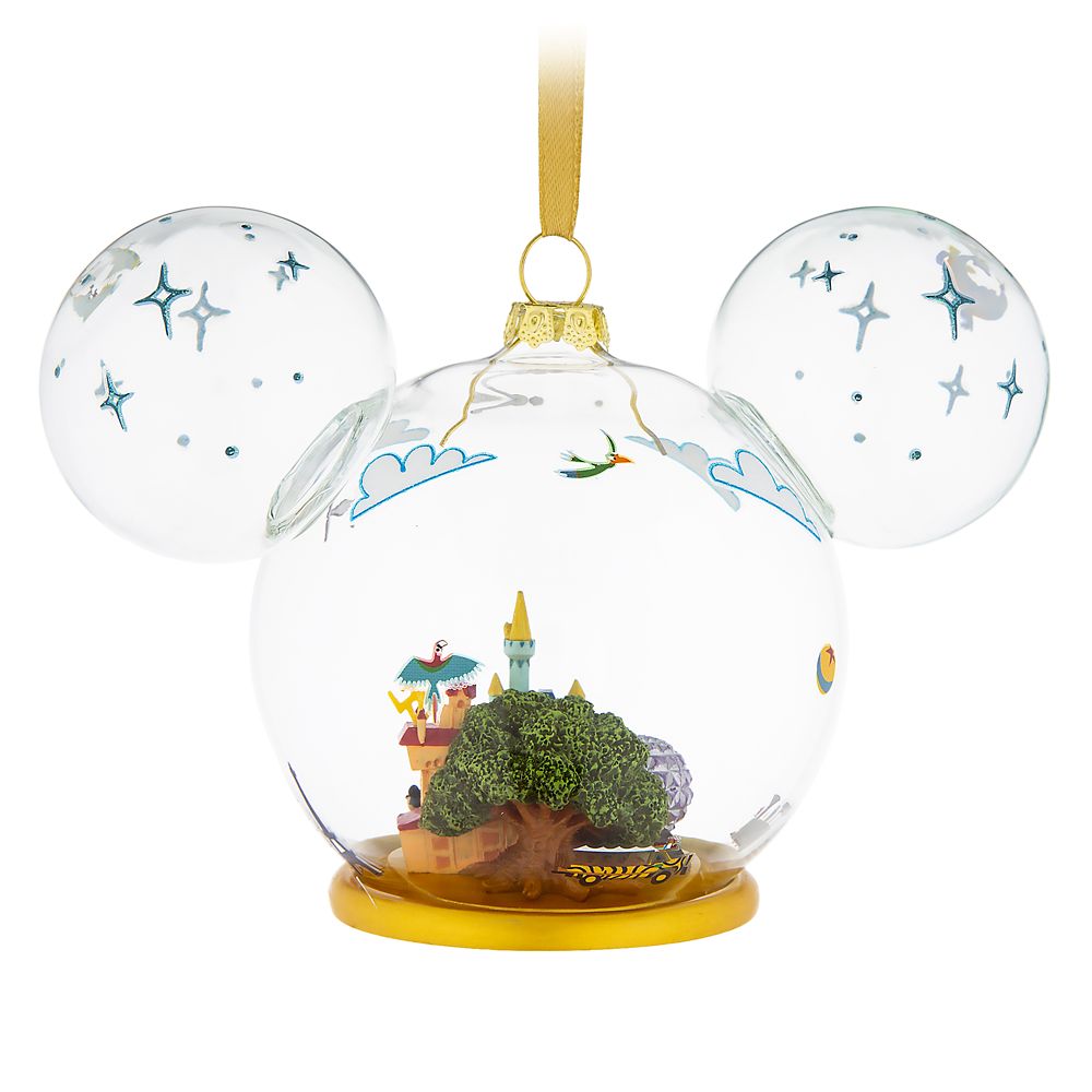 Mickey Mouse Icon Walt Disney World Glass Ornament