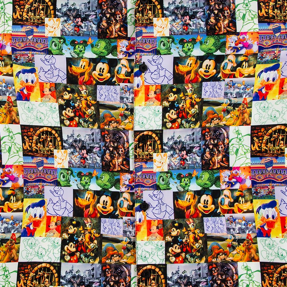 Mickey Mouse and Friends Button-Up Shirt for Men