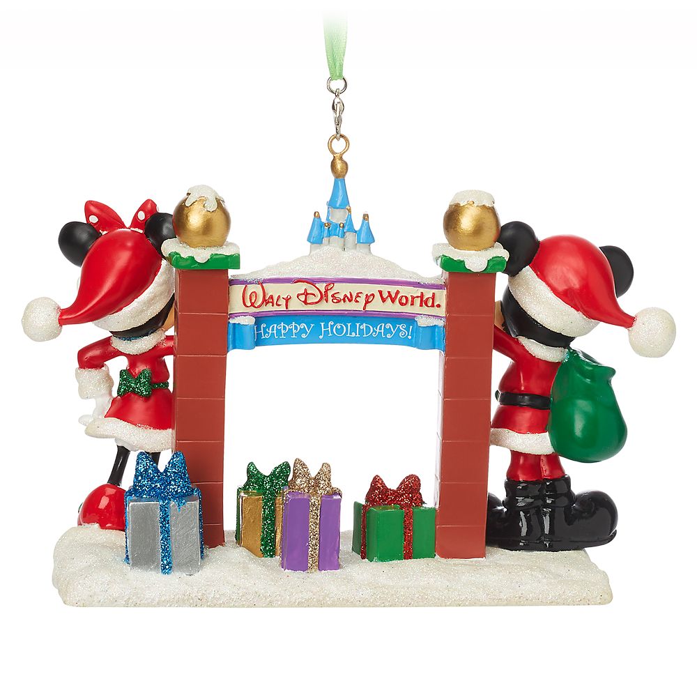 Santa Mickey and Minnie Mouse Figural Ornament – Walt Disney World