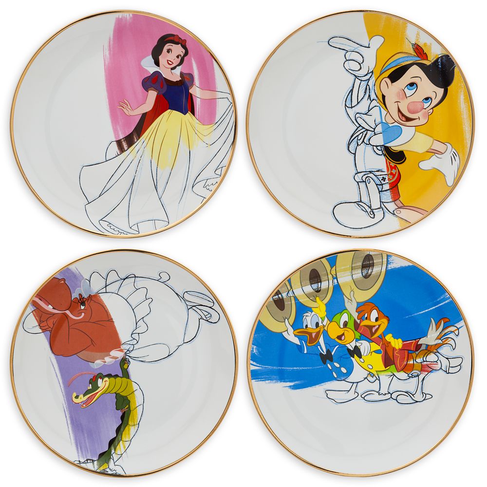 Disney Ink & Paint Ceramic Salad Plate Set – '30s - '40s