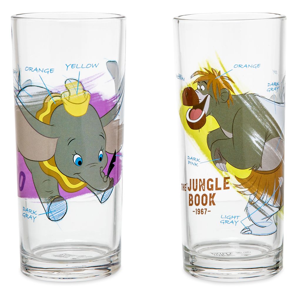 Disney Ink & Paint Drinking Glass Set 1 – '40s - '60s