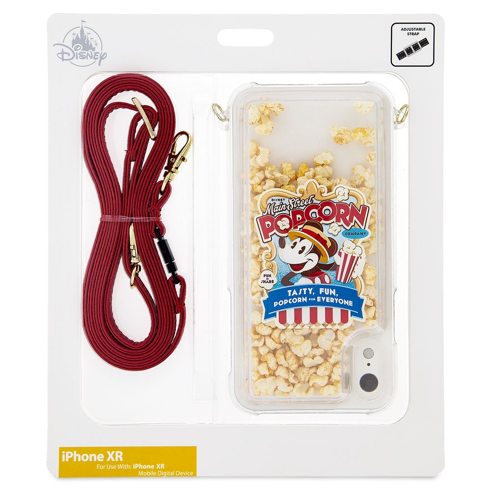 Mickey Mouse Popcorn iPhone XR Case with Crossbody Strap