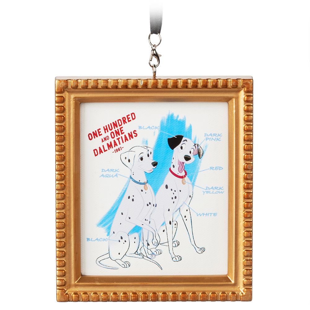 Pongo and Perdita Framed Canvas Ornament – 101 Dalmatians