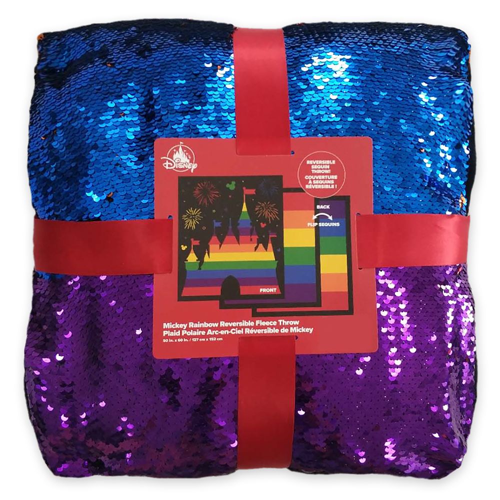 Rainbow Disney Collection Reversible Sequin Fleece Throw – 2020