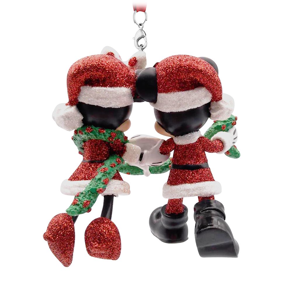 Mickey and Minnie Mouse Figural Holiday Ornament