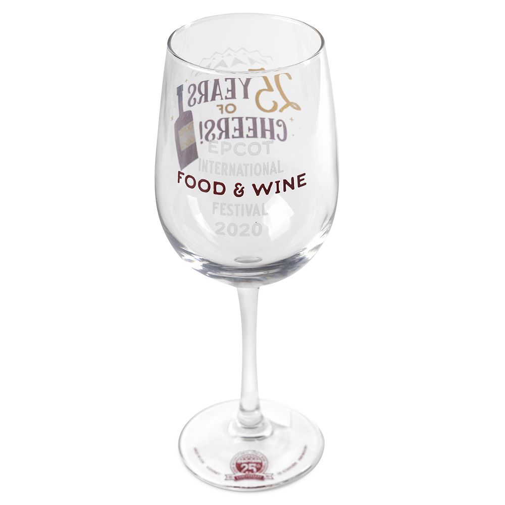 Epcot International Food & Wine Festival 25th Anniversary Wine Glass