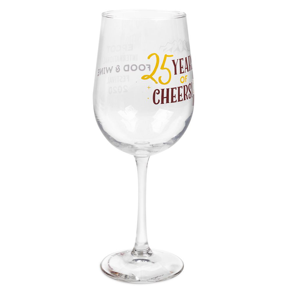 Epcot International Food & Wine Festival 25th Anniversary Wine Glass