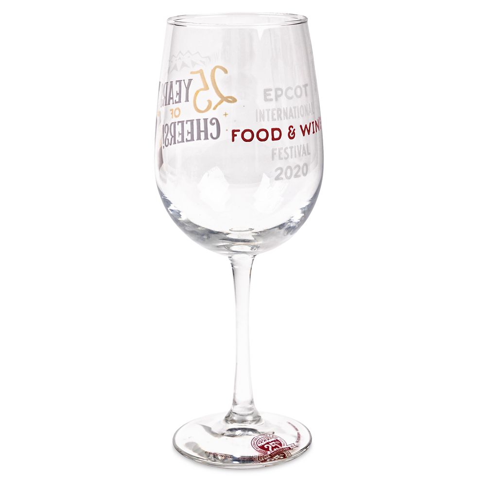 Epcot International Food & Wine Festival 25th Anniversary Wine Glass