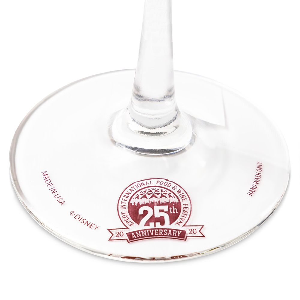 Epcot International Food & Wine Festival 25th Anniversary Wine Glass