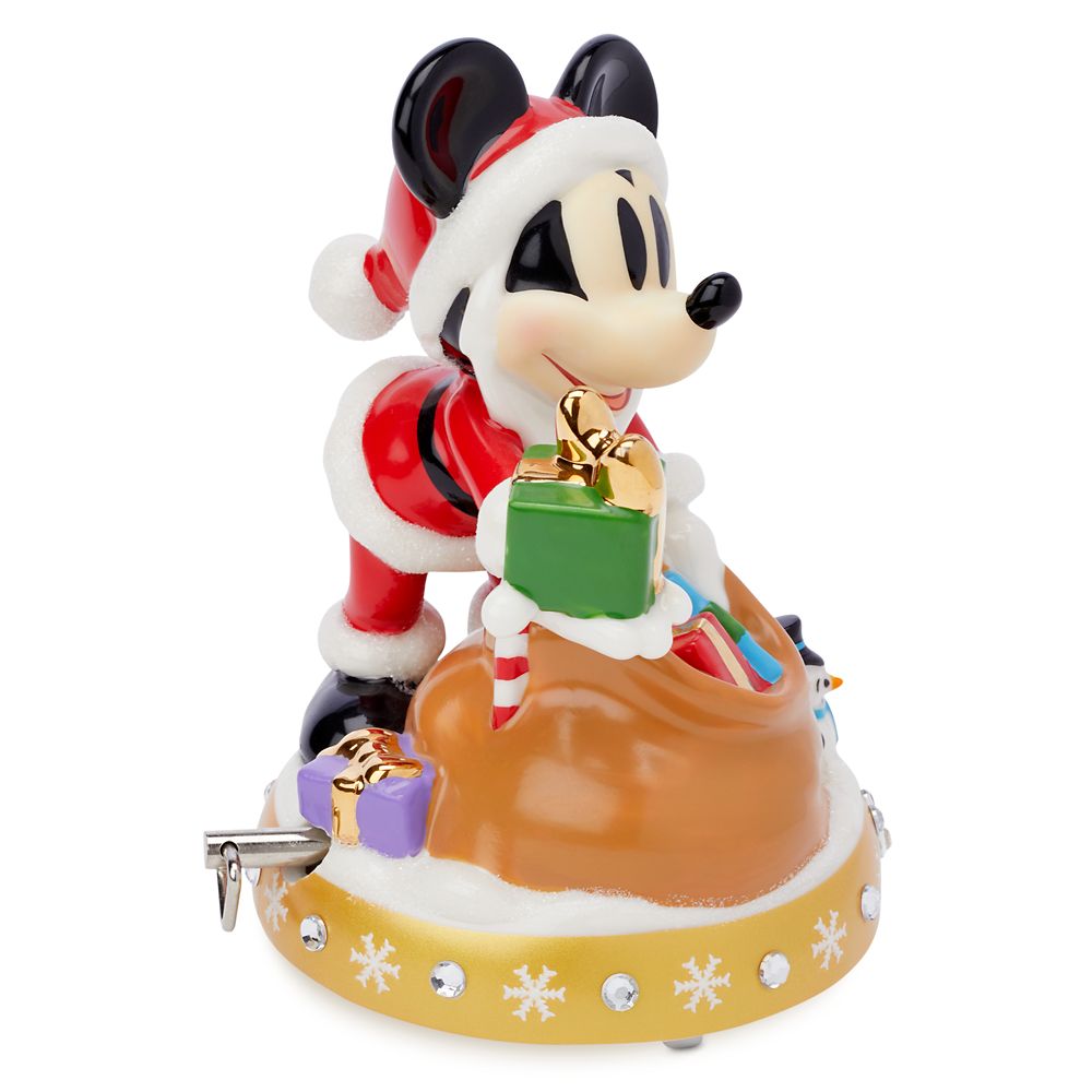 Santa Mickey Mouse Musical Figurine