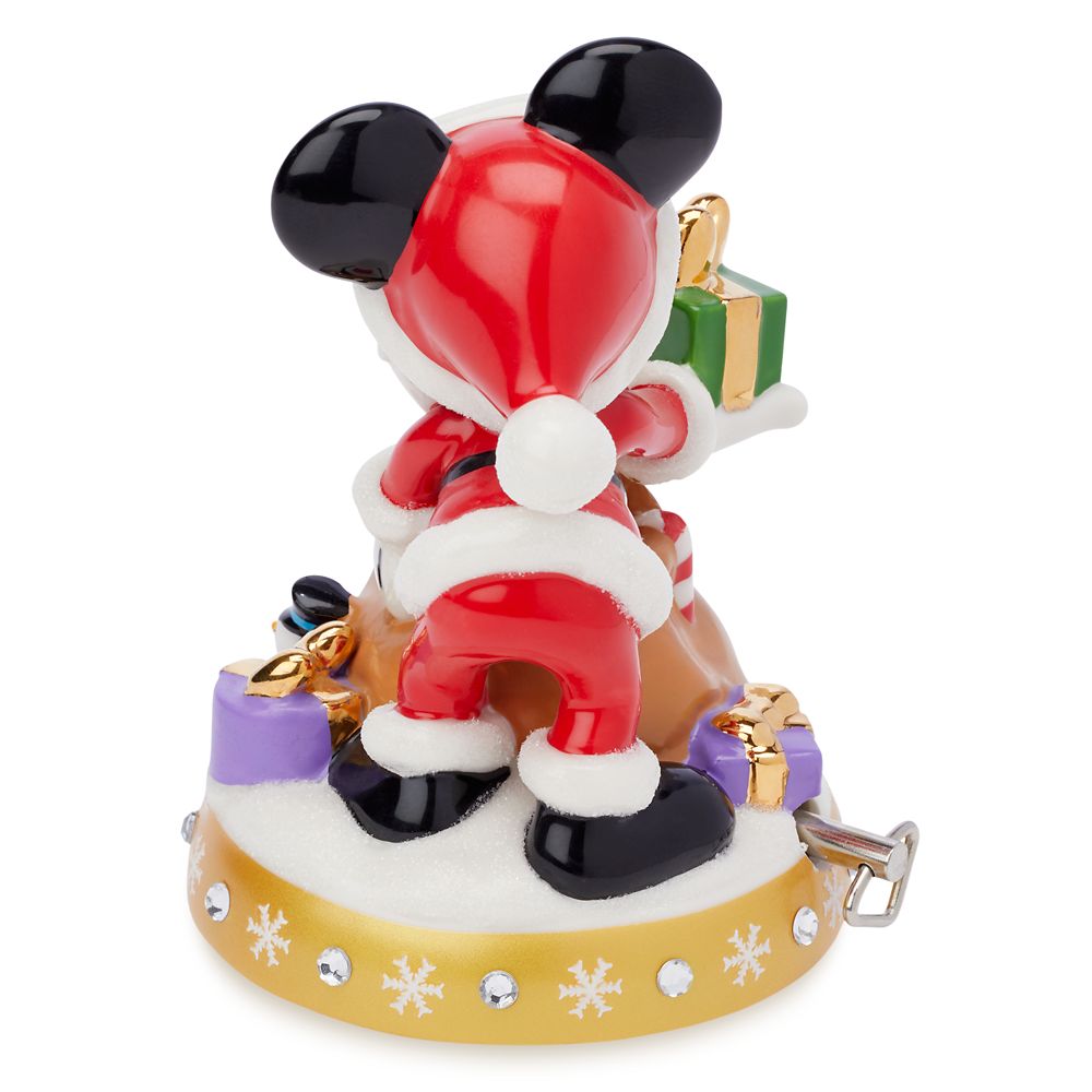Santa Mickey Mouse Musical Figurine