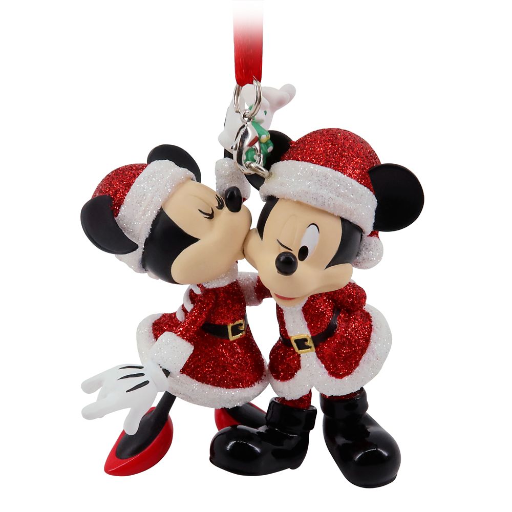 Santa Mickey Mouse and Friends Figural Ornament Set