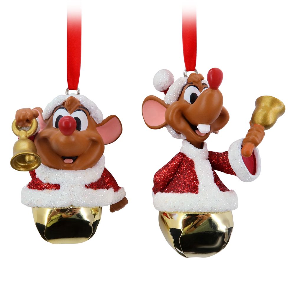 Santa Jaq and Gus Bell Ornament Set – Cinderella