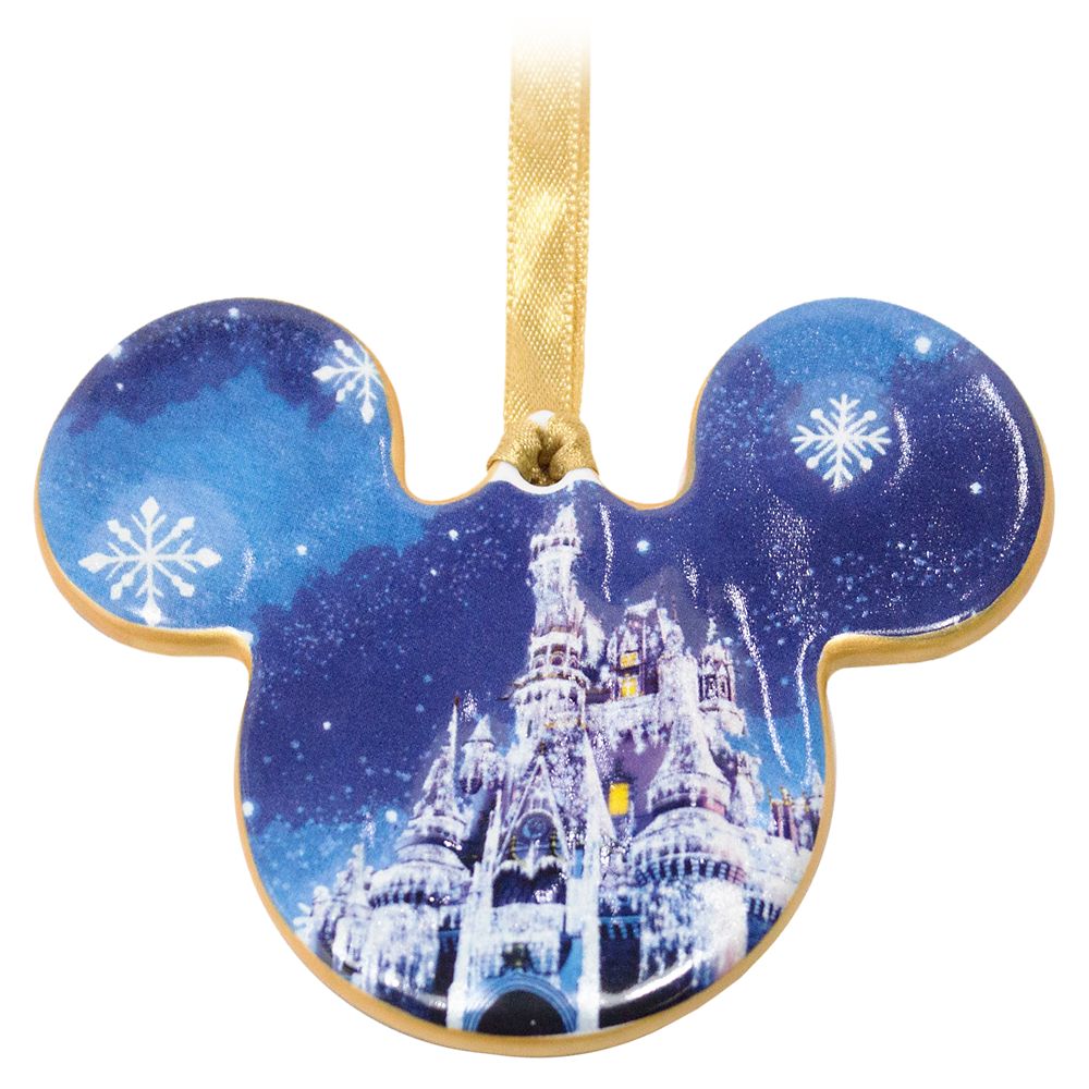 Mickey Mouse Icon Cinderella Castle Ceramic Ornament | shopDisney