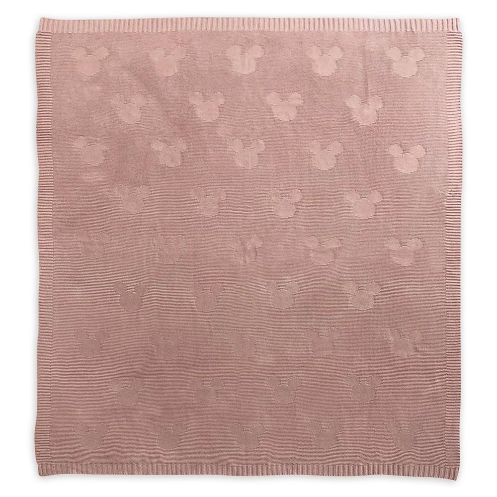Mickey Mouse Icon Pink Knit Throw Blanket