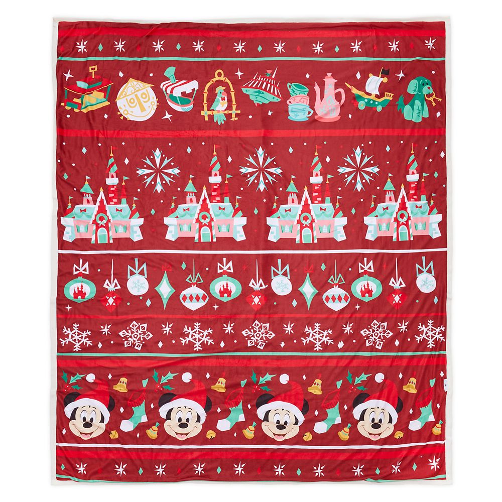 Mickey Mouse Disney Parks Holiday Throw Blanket