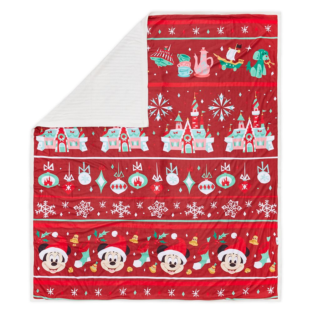 Mickey Mouse Disney Parks Holiday Throw Blanket