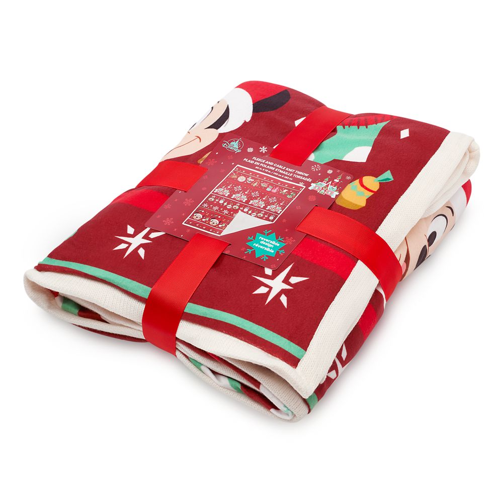 Mickey Mouse Disney Parks Holiday Throw Blanket