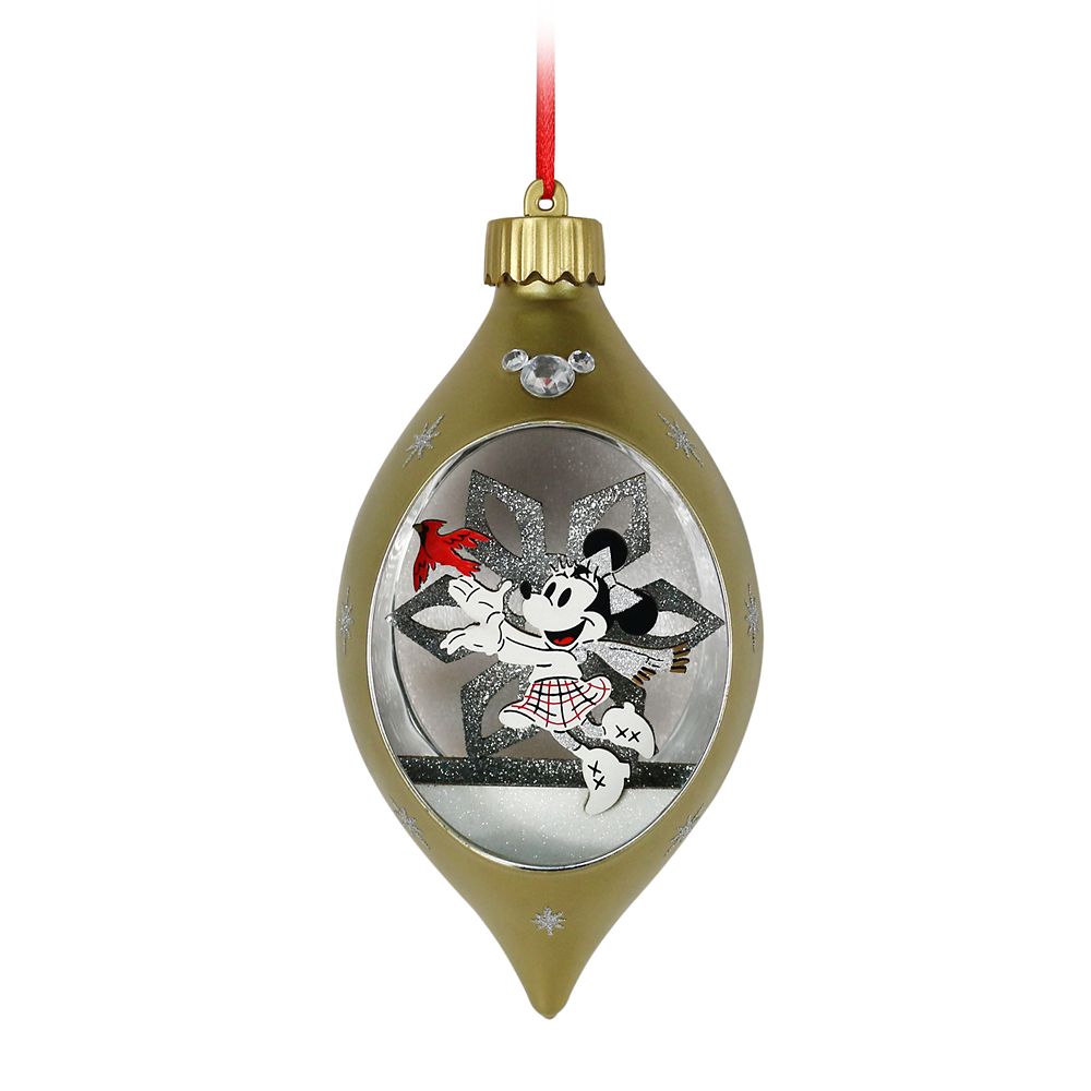 Minnie Mouse Light-Up Glass Drop Ornament