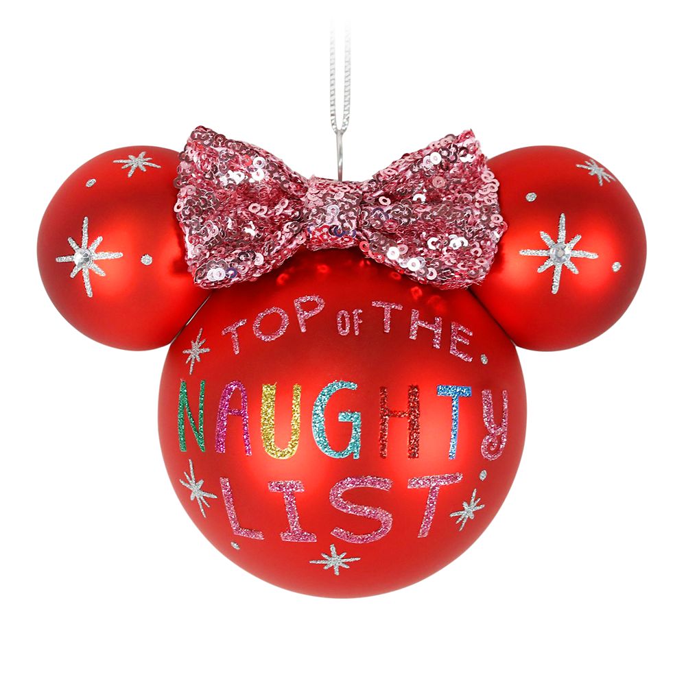 Minnie Mouse Icon Ball Ornament – Naughty